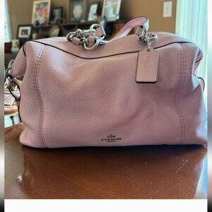 Coach Blush Pink Leather Satchel